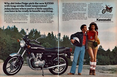 1980 KAWASAKI KZ550 Motorcycle ~ color 2-Page VINTAGE PRINT AD | eBay