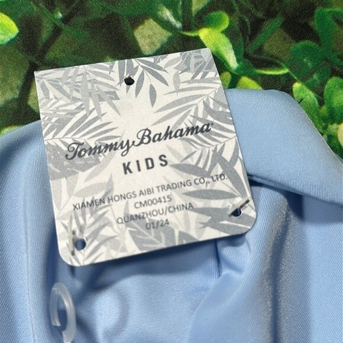 Tommy Bahama Kids swim beach hat neck protection Baby Blue 12 months NEW - Picture 5 of 8