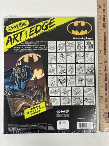 Batman Adult Coloring 28 Pages Loose Leaf Plus Poster Joker Gotham DC Comics - Picture 13 of 15