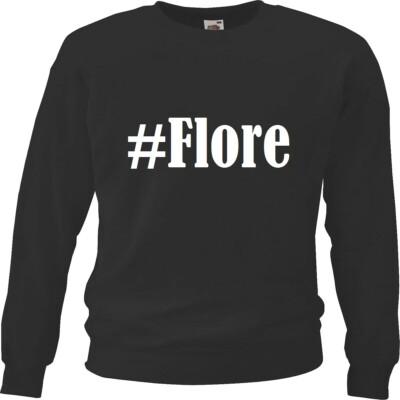 Sweatshirt Sweater #Flore für Damen Herren und Kinder Farben Schwarz Weiss