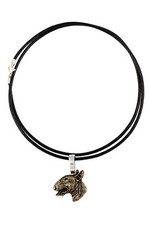 Bull Terrier, Bully III - Dog necklace, silver-plated pendant for the dog lover,