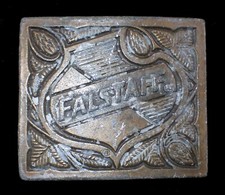 OLD VINTAGE FALSTAFF BEER BELT BUCKLE BERGAMOT 1975