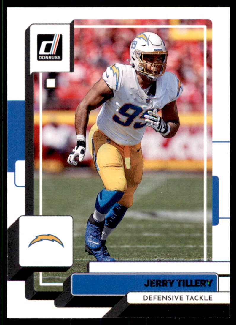 2022 Donruss Football Card Jerry Tillery Los Angeles Chargers #298