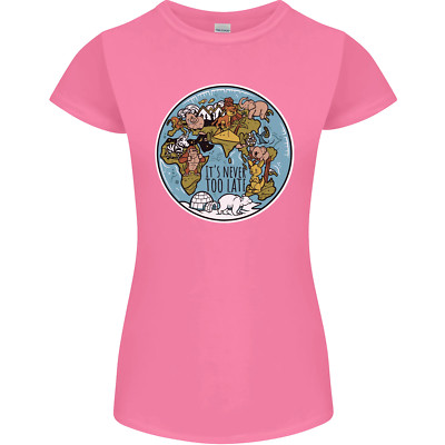 It's Never Too Late Climate Change Damen T-Shirt Petite Cut