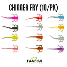 Panfish Plastics Chigger Fry Micro Soft Plastics (10 Per Pack)