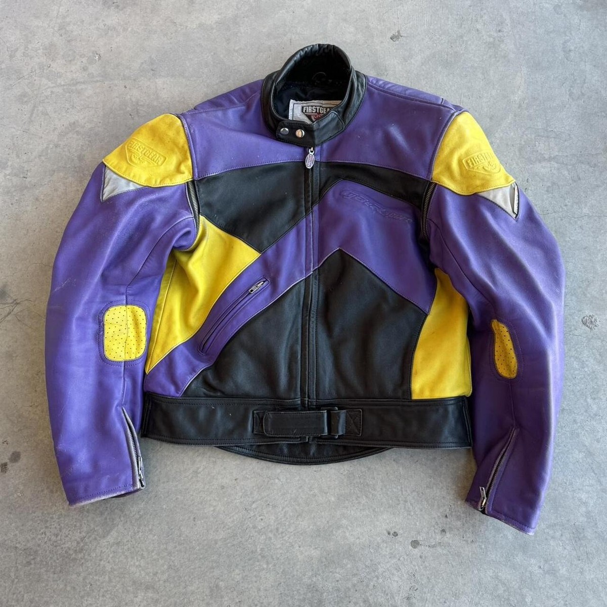 Vintage 80s Heine Gericke Leather Padded Motorcycle Jacket | eBay