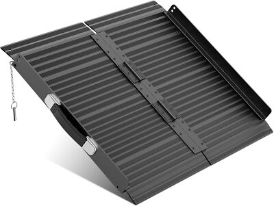 2/3/4/5/6/7/8 FT Folding Aluminum Wheelchair Ramp Mobility Ramp 600 lbs Non-Slip