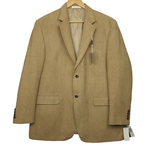 Van Heusen Men's 100% Polyester Jacket Coat Blazer Size 42R Tan NWT $200 - Picture 2 of 24