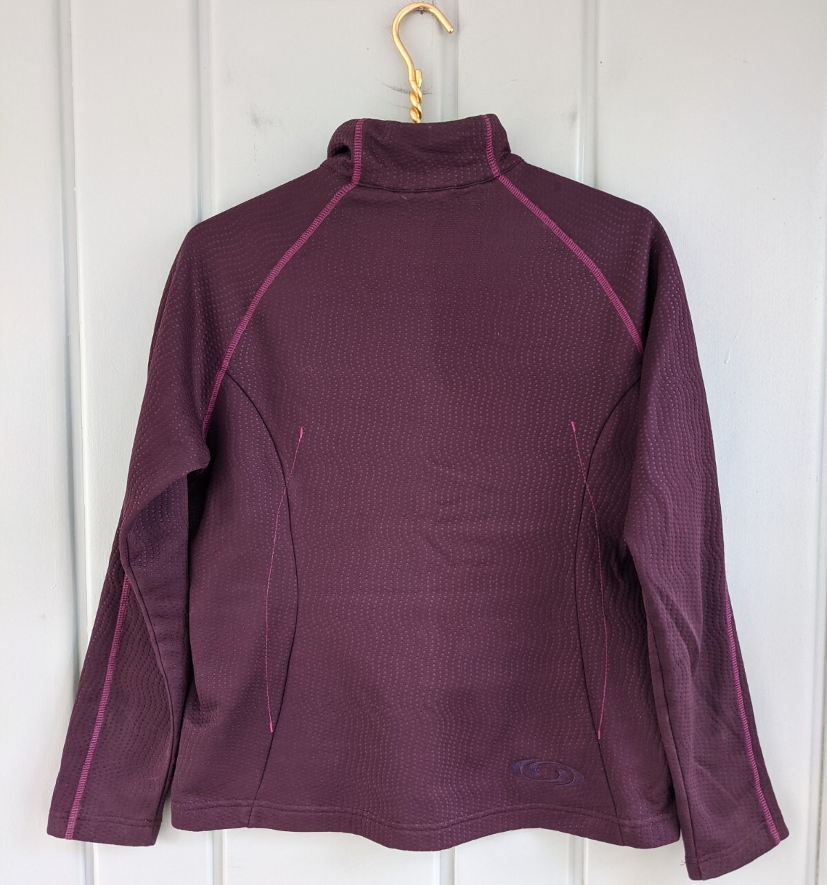 Salomon Actitherm giacca donna grande corsa full zip viola softshell L 12 14