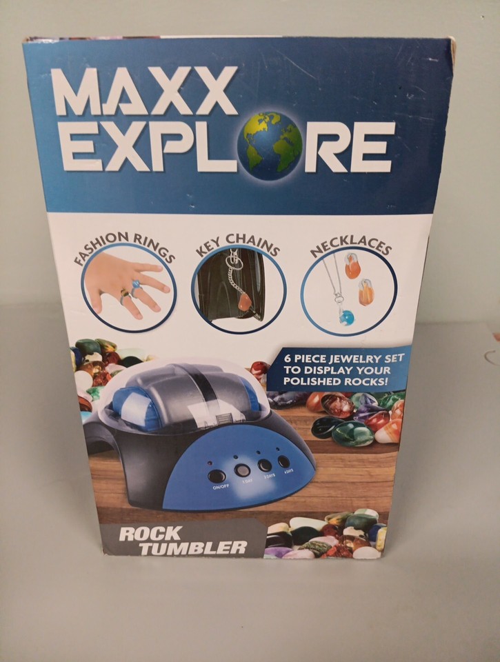 Rock Tumbler Kit, Gem Polisher & Jewelry Maker (Maxx Explore) NIB