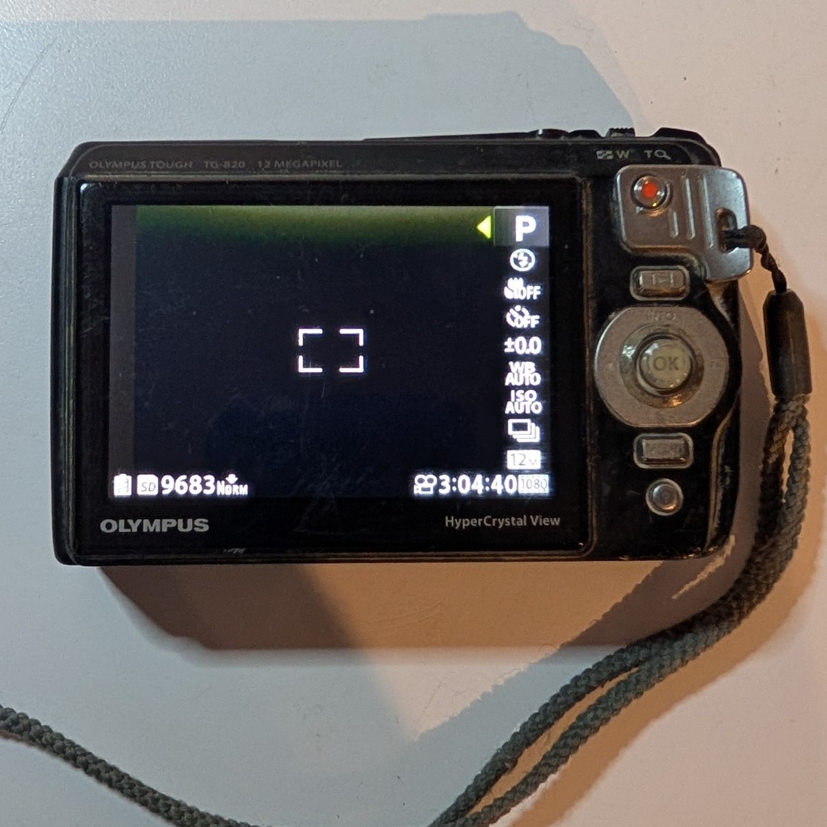 Olympus Tough TG-820 Digital Camera Black 12MP 5X Zoom Shock