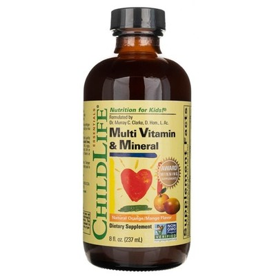 ChildLife Vitamine und Mineralien Kinder, Mango-Orange, 237 ml