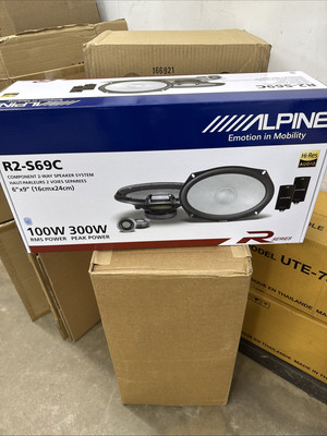 Alpine R2-S69C, R Series 6x9'' 2-Way Hi-Res Component Speakers Brand New Sealed