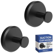 HOME SO Suction Cup Hooks for Shower, Bathroom, Kitchen, Glass Door, Mirror, ...