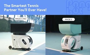 Pongbot Pace S Pro Tennis Practice Robot AI-Powered Ball Launcher - Read
