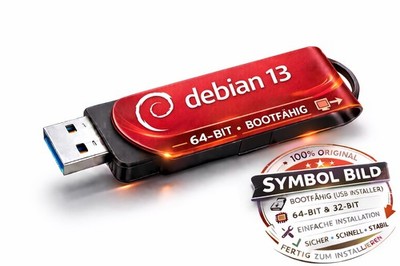 Debian 13  Trixie  USB Stick   32 GB Marken USB Stick   Bootfähig