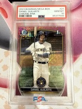 2023 Bowman Mega Mojo Daniel Guilarte /199 Chrome Pink #BCP-21 PSA 10