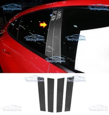 For 2017-2023 Porsche Panamera 971 Dry Carbon Fiber Pillar Post Cover Door Trim