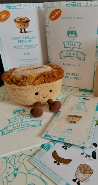 Jellycat SELFRIDGES Sausage, Fish, Chips, Mushy Peas, Fish Pie
