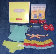 American Girl Bitty Baby Twins Doll 2006 Outfit BOX COMPLETE 9 pc Dress Top 100
