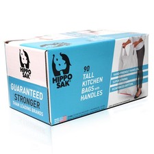 13 Gallon Heavy Duty Kitchen Trash Bags with Ergonomic Handles - 90 Count