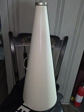 Large White Cheerleader School Megaphone 25 Inches With Cover