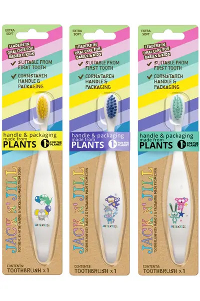 Jack N Jill {Aisle E} | Bio Toothbrush (Tm) Compostable & Biodegradable Assorted Designs | 1 X 1Brush - Image 2