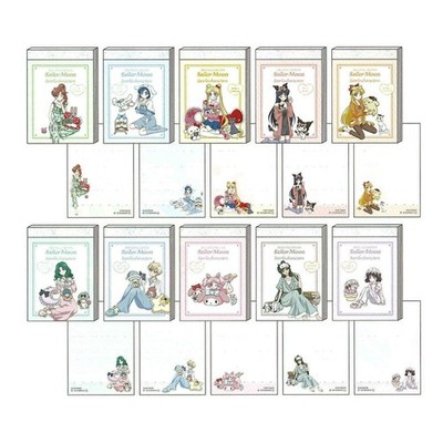 Sun-Star Memo Mini Set Sailor Moon x Sanrio, 10 Designs, 30th Anniv JP Ltd