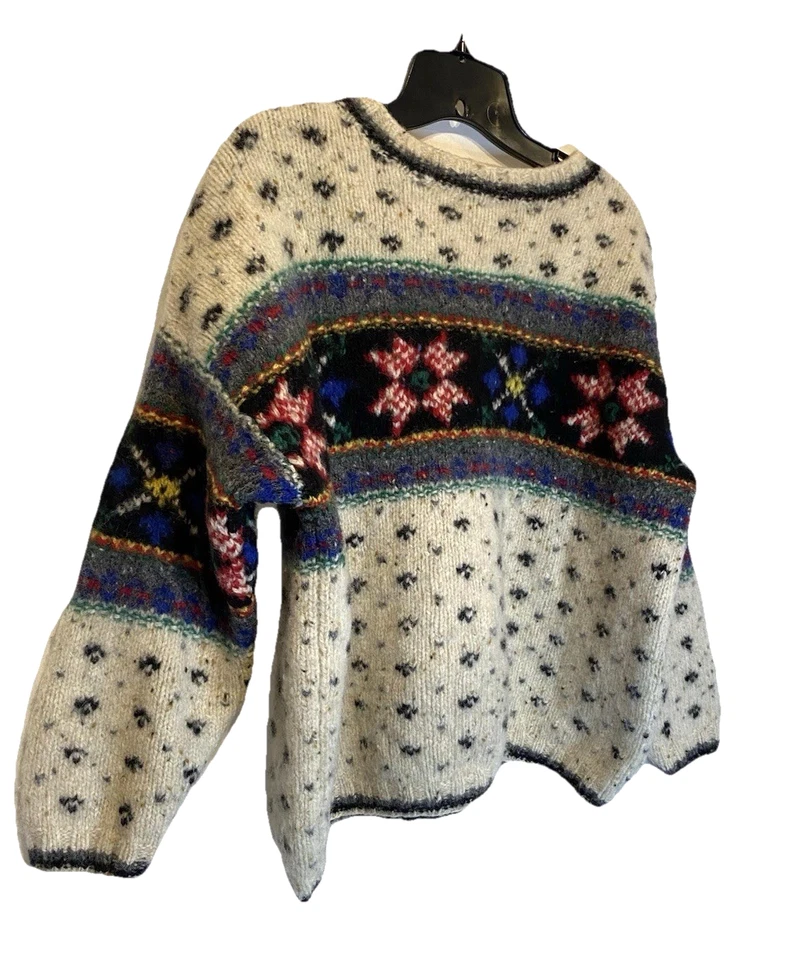Suéter de esquí tejido a mano de colección The Limited America Collection 100 % lana nórdico grande Foto 2 de 4