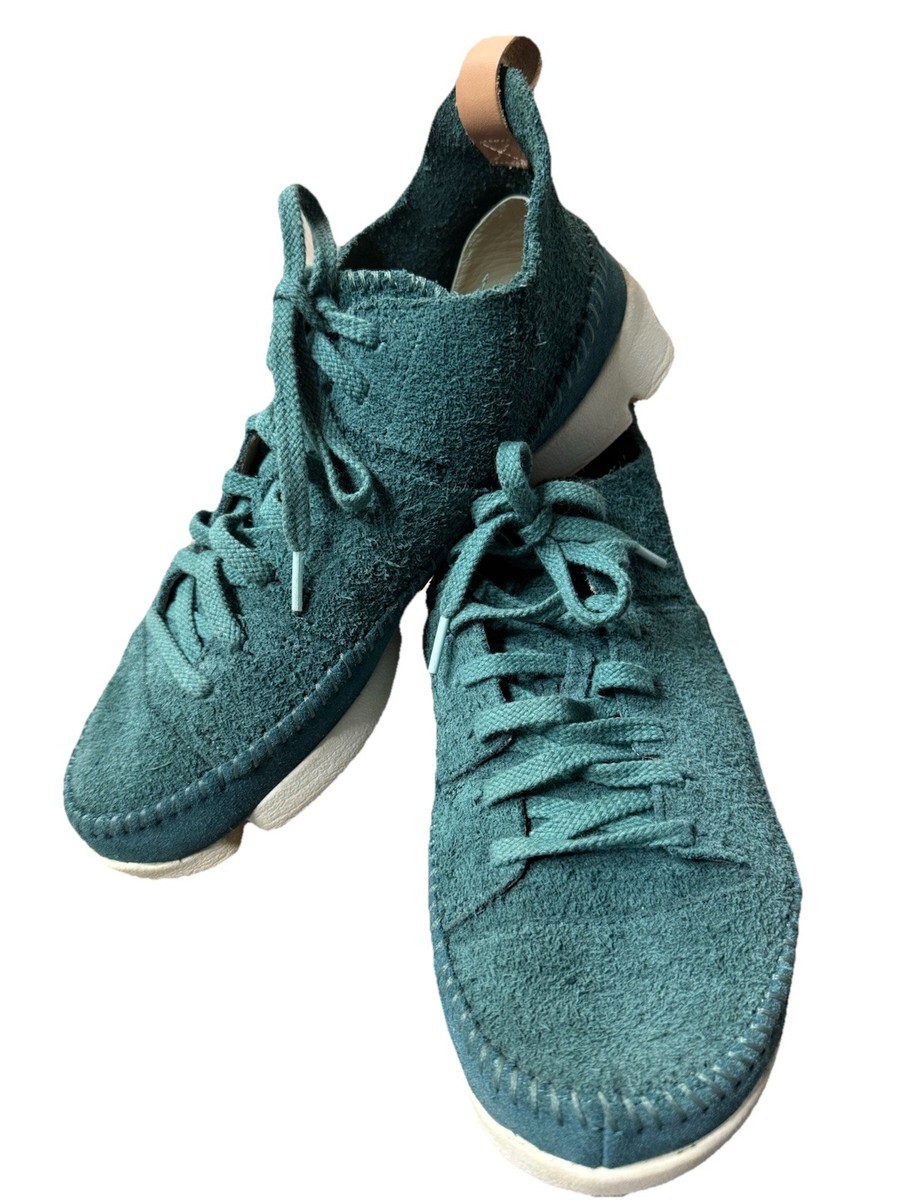 Clark's Trigenic Flex Men's Size 9 Teal Green Suede Vibram Soles