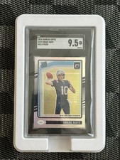 Drake Maye No. 229 Donruss 2024 Optic Holo Silver Rated Rookie SGC 9.5 Patriots
