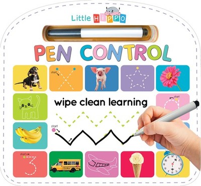 Write & Wipe Pen Control - Children's Novelty Learning Board Book - Wipe Cle...
