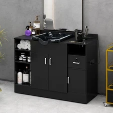 Shampoo Rinse Station Equipped with shampoo basin Storage shelf Drawer 