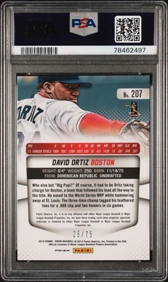 【貴重】コンプ panini prizm 2014 ベースカード 201種 2014 Panini Prizm - David Ortiz #207 Blue Mojo Prizm /75 for sale