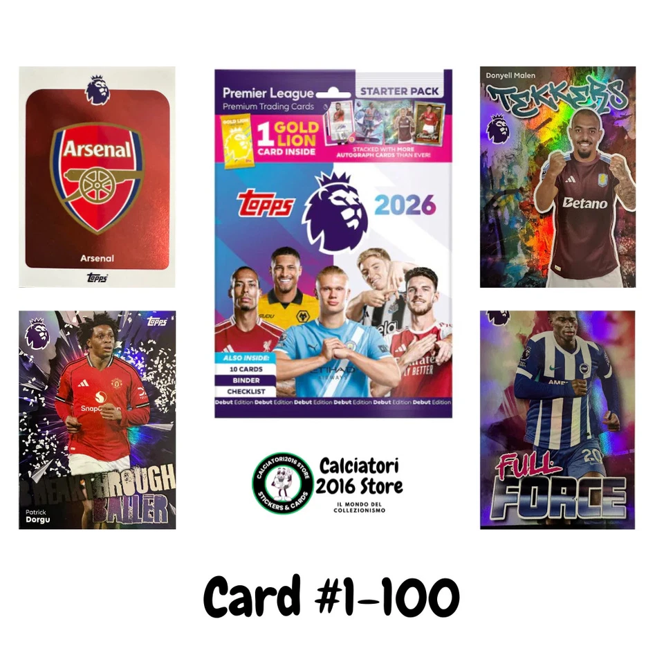 Topps Premier League 2026 Choose Card #1-100 – Base Set Team Badge