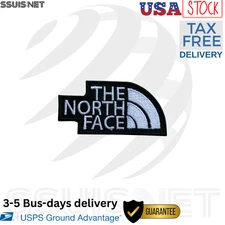 The North Face Embroidered Patch - Black & White Logo - Iron-On Patches