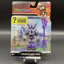 Roblox Ninja Legends Cybernetic Azure Sensei 3in Figure w/ Virtual Item Code NIP