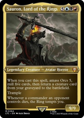 1x - Sauron, Lord of the Rings -THICK STOCK -Display Commander -Lord of the Ring