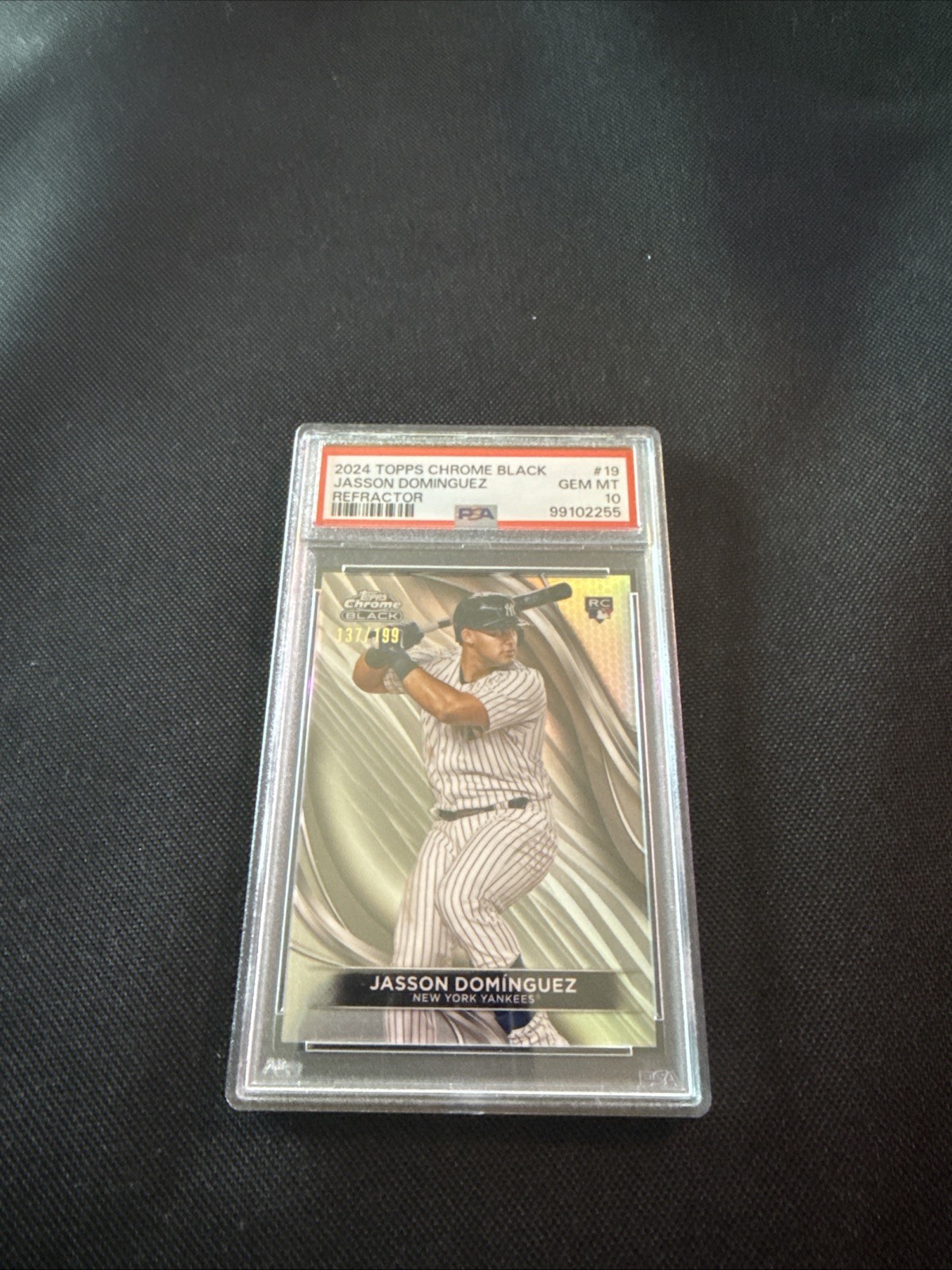 2024 Topps Chrome Black - Jasson Dominguez #19 Refractor /199 (RC)