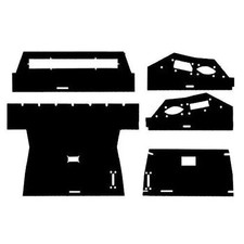 Cab Foam Main Headliner - Black Basketweave fits International 986 1086 1486