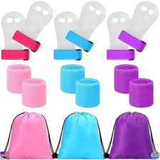 Jenaai 9-Piece Gymnastics Hand Grips Gloves Set with Backpack for Kids Youth