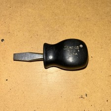 Snap-on Ssd1 Stubby Black Handle Slotted Flat Head Screwdriver Usa