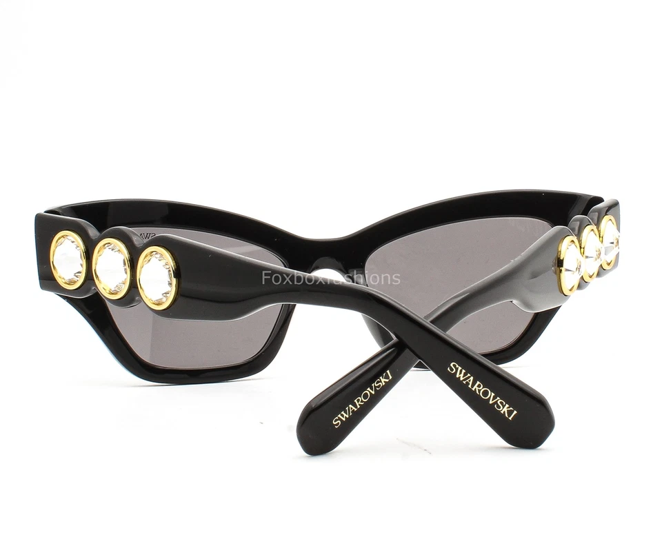 Gafas de sol Swarovski SK 6021 100181 negras cristales de Swarovski polarizadas con estuche Foto 3 de 4