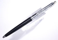Vintage Paper Mate Regular Double Heart Black & Chrome Ballpoint Pen MCM-Era #35