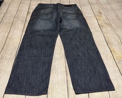 Ecko Unltd 72+ Unlimited Jeans Mens 38x30.5 Blue Denim Baggy Loose Fit Jeans GD5