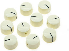 10Pcs Aged White Vintage Barrel Guitar Amplifier Knob round Knobs with Set Screw