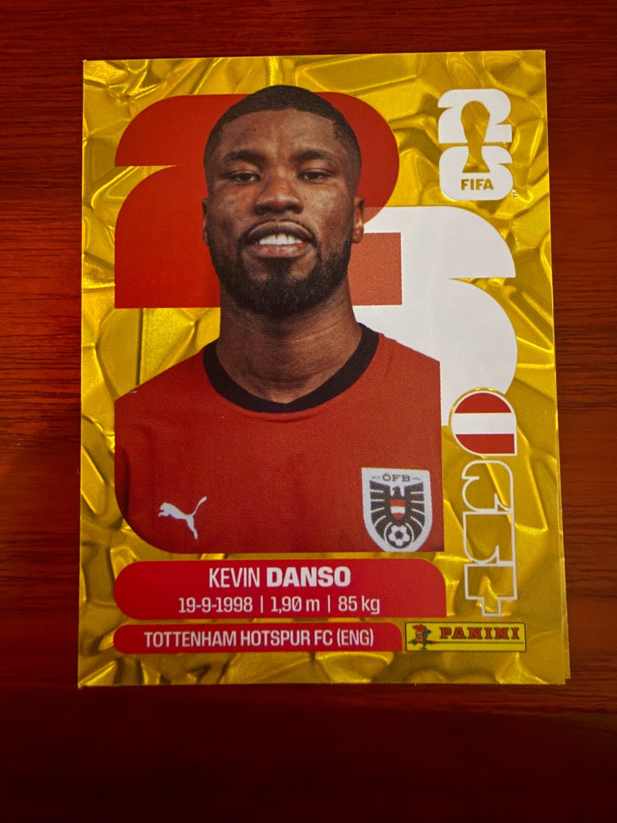 GOLD CRUMPLE (Best Deal): RARE Panini WorldCup- Pick a Card: AUSTRIA & BELGIUM