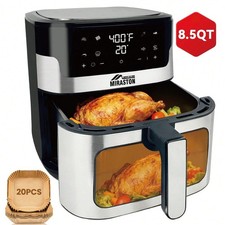 8.5QT Air Fryer with Viewing Window and Front Digital Controls
