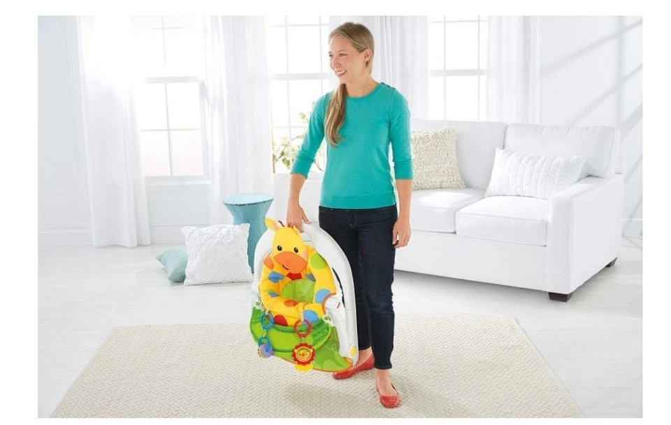 Fisher-Price Giraffe Sit Me Up Floor Seat with Tray, Foldable - Image 4 of 4