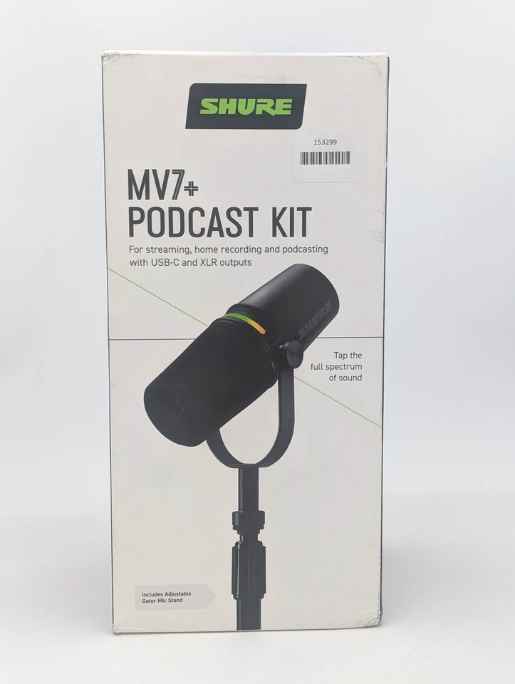 Shure MV7+ Podcast Kit Dynamic Cardioid Microphone with Desktop Stand In Black - Image 2 of 4